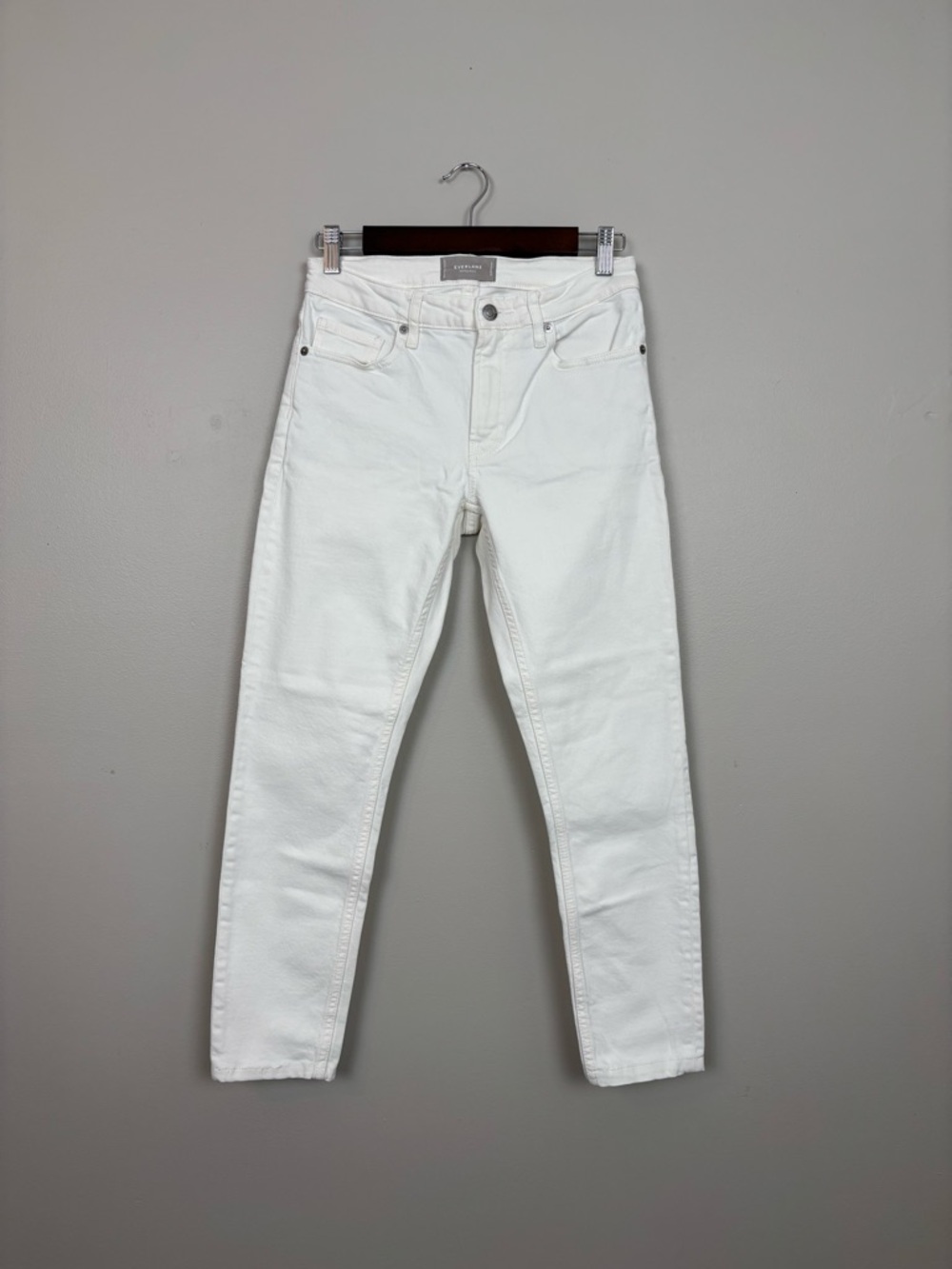 Everlane Jeans Womens 26R White Mid Rise Skinny Designer‎ Minimalist Luxe Denim